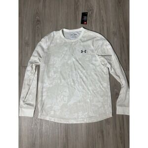 Under Armour Shirt Men's Medium Beige Gym Long Sleeve ColdGear